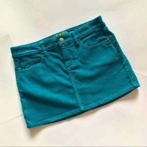 Blue corduroy mini skirt size S